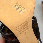 Giuseppe Zanotti NEW Vicini Vintage Y2K Leather Jeweled Mule Sandal Heel Bronze Photo 9