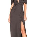 NBD Revolve Plunging Black Maxi Dress Photo 0