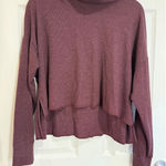 American Eagle  Waffle Knit Funnel Neck Pullover Hi-Low‎ Hem Top Size Small Photo 0