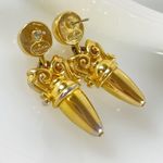Givenchy Couture Gold & Crystal Dangle Earrings Photo 1