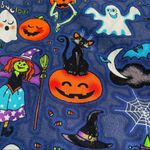 Peaches Uniforms Halloween Scrub Top Blue Size 2X Photo 7