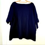 The Limited  Navy Blue Short Sleeve W/ Silver Grommets And Ties Top Blouse Photo 3