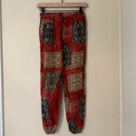 Patchwork graphic bohemian Harem pants Red Size XS Photo 1