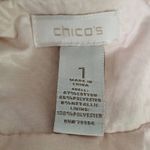 Chico's Light Pink Jacket with Layered Ruffles Size Medium Pink Satin Jacket Photo 6