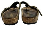 Birkenstock  Brown Leather Jeweled Thong Footbed Sandals Size 39 Photo 6