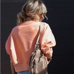 VICI Peach Crewneck Sweatshirt Relaxed Fit Cropped Casual Everyday Photo 1