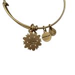 ALEX AND ANI Bronze Toned Bracelet w/ Charms Flower, Flag heart, energy Photo 3