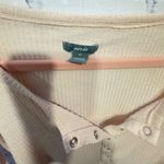 Aerie  Long Sleeve Bodysuit snap closure, ribbed, oatmeal color. Size Medium Photo 1