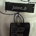 Jaime..b Women's White Floral Embroidered Pleated Back Zip Mini A Photo 3