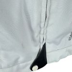 Castle Streetwear White Gray Full Zip Lined Mock Neck Motorcycle Jacket Size 10 Photo 3