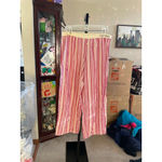 Calvin Klein Women's White & Pink Striped Pajama Pants Size L Photo 1