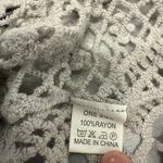 Women’s Taupe Open Knit Bohemian Long Sleeve Dress Labeled One Size Fits Medium Tan Photo 3