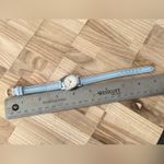 Timex Ladies Watch Vintage Mechanical Winding New Blue Strap White Round Dial Photo 8