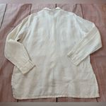 Chico's  Shirt Womens 2 White Linen Lino Casual Summer Comfort Light Button Turkey Photo 4