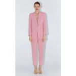 ZARA Gingham Blazer ~ Pink Large NWOT Photo 4