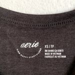 Aerie NWT Ribbed Scoop Neck Tank Top in Charcoal Gray Photo 2