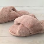 Pink Plush Slippers, Size 7/8 Photo 0