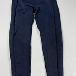 Aerie  offline High Waist Athletic Leggings‎ Ribbed Side Panel Pants Navy Blue S Photo 0