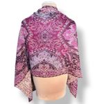 Burgundy Paisley Fringe Shawl Wrap Scarf Boho Bohemian Festival Layering Piece Red Photo 3