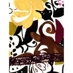 IE Silk Blouse Large Multicolor Floral Swirl Print Boho Y2K Vintage City Chic Brown Photo 9