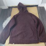 Free Planet  Burgundy Sherpa Hoodie S Winter Cozycore Comfy Casual Streetwear NEW Photo 6