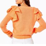 Lilly Pulitzer  Marceline‎ Sweater, Cantaloupe Orange Ruffle, Sold Out, Size XXS Photo 1