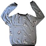 Maurice's  Chiffon Bomber Jacket Womens Light Blue Floral Lightweight Size M Photo 2