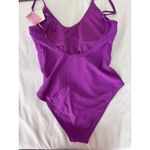 Jordan Emme  Purple‎ One Piece Swimsuit Cutout Sides V Neck Size S Photo 2