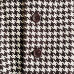 Aritzia Tna Brown & White Houndstooth Wool Buttoned Coat Photo 2
