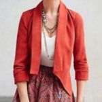 Cartonnier by Anthropologie Ladies Red Orange Open Front Blazer Size 4 Photo 4
