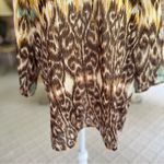 Club Z Animal Print Brown Multi Sequin Swim Beach Coverup L Tan Size L Photo 5