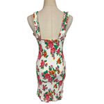 Rhode Jasmine Smocked Mini Dress Bodycon Floral Printed Ruffle in White Dazzle Size M Photo 5