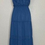 PRETTYGARDEN NWT Pretty Garden Blue Halter Tiered Maxi Dress Photo 1