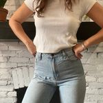LIONESS High Wasted Denim Boot Cut Jeans Photo 1