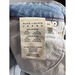 Alice + Olivia Jeans Distressed Faded Denim Skirt Size 26 Knee Length Pencil Photo 8