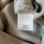 Michelle Mason  Silk One Shoulder Dress Size 10 Gray NWT Midi Draped Photo 11