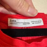 ZARA  Red Sleeveless High Low Ruffled Midi Dress Womens S Casual Holidays Stretch Photo 4