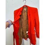 BOSS Women's Orange Red Tie Wasit Collared Jawana Blazer Jacket Size US 0 Photo 5