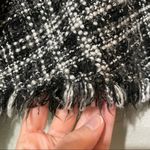 ZARA Black & White Tweed Raw Edge Pullover Jacket Womens XS Fall Preppy Academia Photo 2