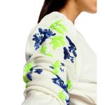 NWOT ESSENTIAL ANTWERP Women’s Danbury Sequined puff sleeve Sweatshirt Blue Photo 2