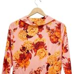 ASOS DESIGN Retro Paneled Maxi Shirt Dress 70s Coral Bloom Print Women’s Size 6 Photo 3