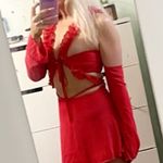 Outcast NWT Vibrant Red Top and Skirt Set Photo 0