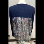 Anthropologie  Yellow Bird Cardigan Blouse Womens Long Sleeve Size L Asymmetrical Photo 2