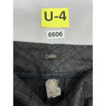 Womans Dalia Pull On Dress Pants Medium Black Gray Elastic Waist Excellent Photo 2