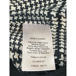 Talbots  3X Black White Houndstooth Button Top Roll Tab Sleeve Semi Sheer Tunic Photo 7