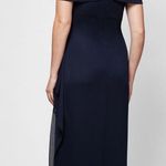 Alex Evenings Camille Cowl Neck Gown Size 10 NEW Navy Embellished Wedding Guest Photo 1