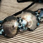 Handmade belt with sea shells Black Photo 1