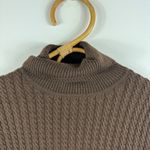 Brooks Brothers cashmere, wool and silk brown cable knit turtleneck sweater Photo 4