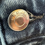 IRO  Jeans Denim Pencil Patchwork Midi Skirt Washed Blue Size 26 Retro 90s Casual Photo 3