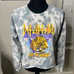 DEF LEPPARD tie dye sweatshirt pullover retro brand‎ XS Gray Photo 1